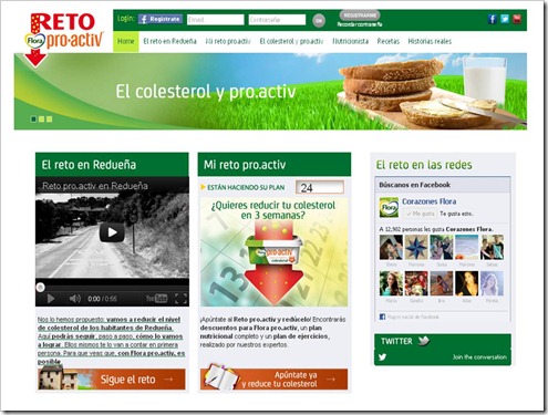 Página Web de Reto Pro.Activ captura reto proactiv
