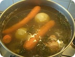 Sopa de pollo para la gripe